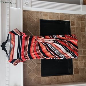 Shelby & Palmer Orange Stripped Dress